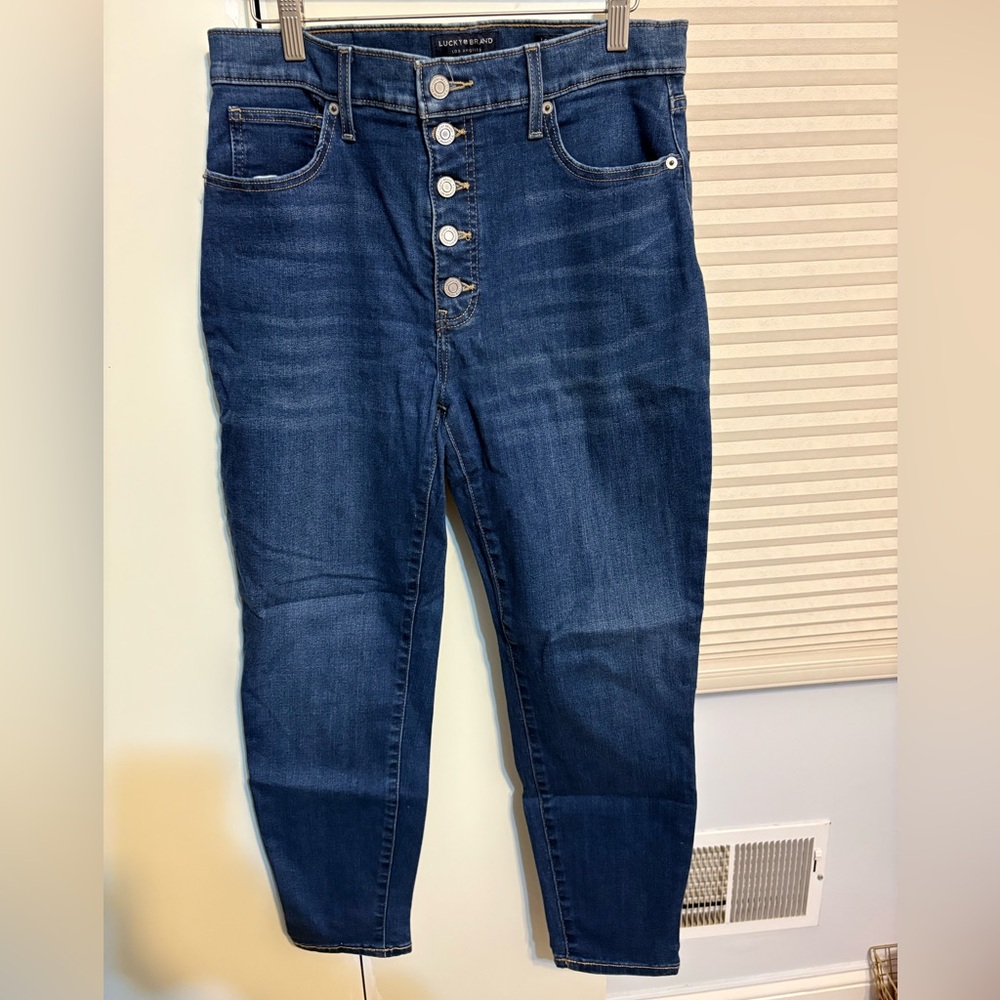 Lucky Brand Dark Blue High Rise Jeans 10 short